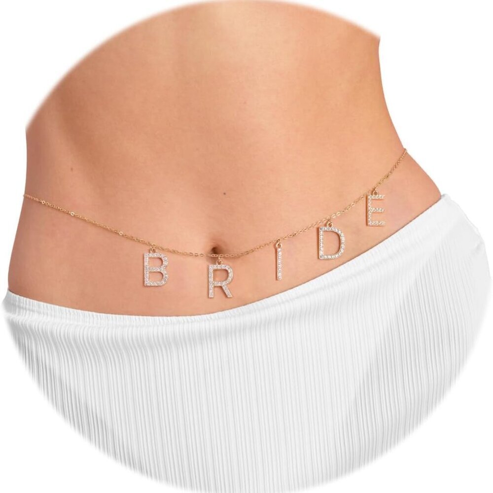 Bride Body Chain Non-Precious Metal Adjustable Bachelorette Party Gift